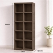 SCAFFALE 5 MODULI WENGÉ 79X42,5X203 CM CON 2 PUNTALI – LIBRERIA ALTA A VISTA SENZA ANTE PER ZONA LIVING E STUDIO