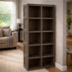 SCAFFALE 5 MODULI WENGÉ 79X42,5X203 CM CON 2 PUNTALI – LIBRERIA ALTA A VISTA SENZA ANTE PER ZONA LIVING E STUDIO