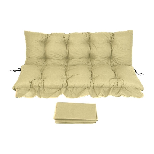 SET CUSCINI RICAMBIO DONDOLO 4 POSTI IN POLICOTONE COLORE SABBIA 170 CM