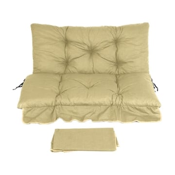 SET CUSCINI RICAMBIO DONDOLO 3 POSTI IN POLICOTONE COLORE SABBIA 135 CM