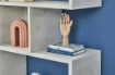 SCAFFALE A LIBRERIA DI DESIGN MODULARE IN LEGNO DIMENSIONI 144X150X38 CM, COLORE BIANCO