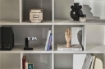 SCAFFALE A LIBRERIA DI DESIGN MODULARE IN LEGNO BIANCO DIMENSIONI 180X150X38 CM, COLORE BIANCO