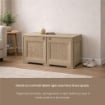 ARMADIO BASSO 79X43X46 CM CON ANTA TRAFORATA, MOBILE TV E CONTENITORE IN PLASTICA PER INTERNO ED ESTERNO COPERTO