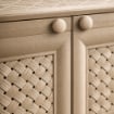 ARMADIO BASSO 79X43X46 CM CON ANTA TRAFORATA, MOBILE TV E CONTENITORE IN PLASTICA PER INTERNO ED ESTERNO COPERTO