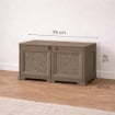 ARMADIO BASSO 79X43X46 CM CON ANTA TRAFORATA – MOBILE TV E CONTENITORE IN PLASTICA PER INTERNO ED ESTERNO COPERTO