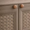 ARMADIO BASSO 79X43X46 CM CON ANTA TRAFORATA – MOBILE TV E CONTENITORE IN PLASTICA PER INTERNO ED ESTERNO COPERTO