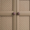 ARMADIO 2 MODULI TAUPE 79X43X85,5 CM CON ANTE TRAFORATE – MOBILE CONTENITORE DECORATIVO PER ZONA LIVING