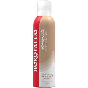 BOROTALCO ABBRACCIO BAGNODOCCIA GEL IN MOUSSE CREMOSO PROFUMO DI VANIGLIA MORBIDA 200ML