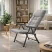 MAURY'S SEDIA CERVINO CON CUSCINO E POGGIATESTA 6 POSIZIONI, COLORE GRIGIO