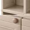 ARMADIO IN PLASTICA EFFETTO LEGNO CON 1 MODULO CHIUSO E 2 SCAFFALI APERTI, MOBILE CONTENITORE DA SALOTTO, BALCONE COPERTO E GIARDINO 