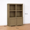 ARMADIO IN PLASTICA EFFETTO LEGNO CON 1 MODULO CHIUSO E 2 SCAFFALI APERTI – MOBILE CONTENITORE PER SALOTTO E BALCONE COPERTO