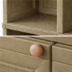 ARMADIO IN PLASTICA EFFETTO LEGNO CON 1 MODULO CHIUSO E 2 SCAFFALI APERTI – MOBILE CONTENITORE PER SALOTTO E BALCONE COPERTO