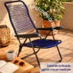 MAURY'S SEDIA CORODNATA IN PVC E 5 POSIZIONI, COLORE BLU
