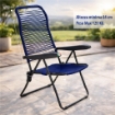 MAURY'S SEDIA CORODNATA IN PVC E 5 POSIZIONI, COLORE BLU