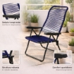 MAURY'S SEDIA CORODNATA IN PVC E 5 POSIZIONI, COLORE BLU