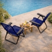 MAURY'S SEDIA CORODNATA IN PVC E 5 POSIZIONI, COLORE BLU