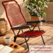 MAURY'S SEDIA CORODNATA IN PVC E 5 POSIZIONI, COLORE  ROSSO