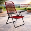 MAURY'S SEDIA CORODNATA IN PVC E 5 POSIZIONI, COLORE  ROSSO