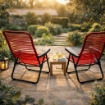 MAURY'S SEDIA CORODNATA IN PVC E 5 POSIZIONI, COLORE  ROSSO