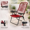 MAURY'S SEDIA CORODNATA IN PVC E 5 POSIZIONI, COLORE  ROSSO