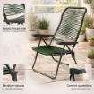MAURY'S SEDIA CORODNATA IN PVC E 5 POSIZIONI, COLORE VERDE