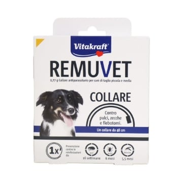 VITAKRAFT REMUVET COLLARE ANTIPARASSITARIO PER CANI DI TAGLIA PICCOLA E MEDIA 48 CM