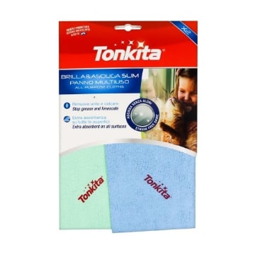 TONKITA PANNO MULTIUSO EXTRA ASSORBENTE SU TUTTE LE SUPERFICI SENZA ALONI - X2PZ