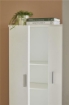 ARMADIO DA ARREDO CON PIEDINI IN LEGNO CON 3 ANTE 1 CASSETTO 178X77X34 CM, COLORE BIANCO
