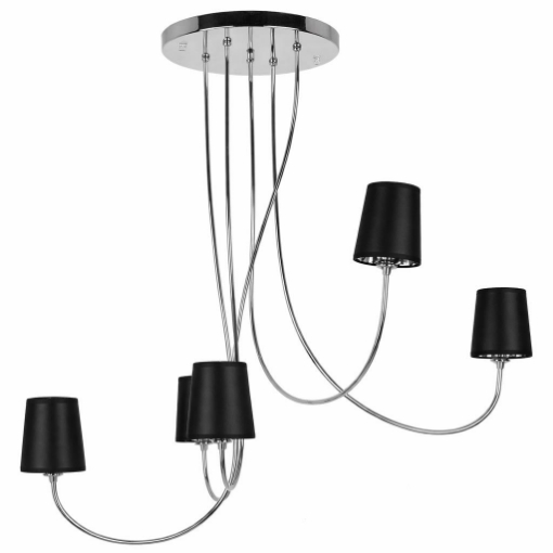 LAMPADARIO SILVER A SOFFITTO CON 5 LUCI S-2CM. 79 X  50 H 103 , COLORE NERO 