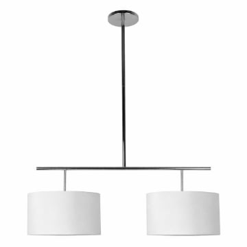 LAMPADARIO A SOFFITTO CON 2 CAPPELLI DIMENSIONI C M. 70 X 30 H 150 COLORE BIANCO
