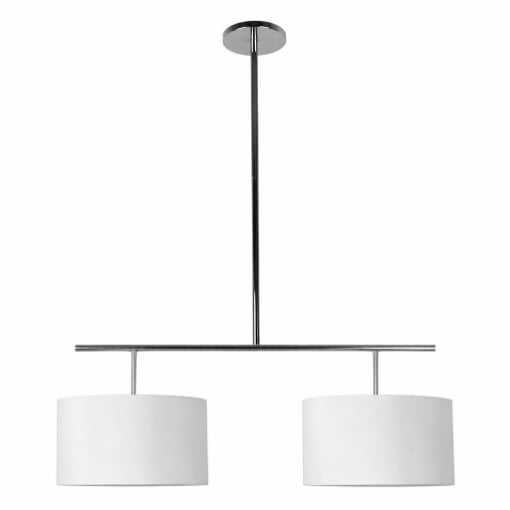 LAMPADARIO A SOFFITTO CON 2 CAPPELLI DIMENSIONI C M. 70 X 30 H 150 COLORE BIANCO