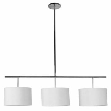 LAMPADARIO A SOFFITTO CON 3 CAPPELLI DIMENSIONI C M. 110 X 30 H 150  COLORE BIANCO