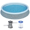 BESTWAY PISCINA FAST SET FANTASIA GEOMETRICA CM.457X84, CAP.9.677L. CON POMPA FILTRO E CARTUCCIA