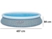 BESTWAY PISCINA FAST SET FANTASIA GEOMETRICA CM.457X84, CAP.9.677L. CON POMPA FILTRO E CARTUCCIA