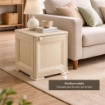 MOBILE 1 ANTA ANGORA 40X43X46 CM IN RESINA CON EFFETTO LEGNO – MOBILETTO PORTAOGGETTI SALVASPAZIO PER ZONA LIVING E INGRESSO