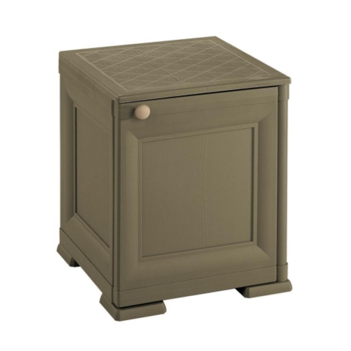MOBILE 1 MODULO WENGÉ 40X43X46 CM CON ANTA FINITURA LEGNO – CONTENITORE COMPATTO SALVASPAZIO PER ZONA LIVING E INGRESSO