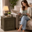 MOBILE 1 MODULO WENGÉ 40X43X46 CM CON ANTA FINITURA LEGNO – CONTENITORE COMPATTO SALVASPAZIO PER ZONA LIVING E INGRESSO