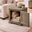 MOBILE 1 MODULO WENGÉ 40X43X46 CM CON ANTA FINITURA LEGNO – CONTENITORE COMPATTO SALVASPAZIO PER ZONA LIVING E INGRESSO
