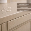 MOBILE 2 MODULI TALPA 40X43X85,5 CM IN RESINA CON ANTE EFFETTO LEGNO – MOBILETTO PORTAOGGETTI SALVASPAZIO PER INGRESSO E ZONA LIVING