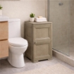 MOBILE 2 MODULI TALPA 40X43X85,5 CM IN RESINA CON ANTE EFFETTO LEGNO – MOBILETTO PORTAOGGETTI SALVASPAZIO PER INGRESSO E ZONA LIVING