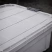 BOX CONTENITORE 40L CON COPERCHIO E RUOTE 59X39X27,4 CM GRIGIA – SCATOLA PORTAOGGETTI SALVASPAZIO CON ROTELLE PER CASA E RIPOSTIGLIO