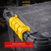 BOX CONTENITORE 40L CON COPERCHIO E RUOTE 59X39X27,4 CM GRAFITE TRASPARENTE/AMBRA – SCATOLA PORTAOGGETTI SALVASPAZIO CON ROTELLE PER CASA E RIPOSTIGLIO