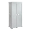 ARMADIO 2 ANTE GRIGIO 79X43X164 CM CON 2 MODULI E 2 RIPIANI – MOBILE VERTICALE SALVASPAZIO PER ORGANIZZAZIONE CASA