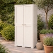ARMADIO 2 ANTE PANNA 79X43X164 CM CON 2 MODULI E 2 RIPIANI – MOBILE ALTO ORGANIZZAZIONE CASA PER INGRESSO E LAVANDERIA