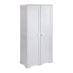 ARMADIO 2 ANTE GRIGIO 79X43X164 CM CON 5 VANI INTERNI E VANO PORTASCOPA – MOBILE ORGANIZZAZIONE CASA SALVASPAZIO