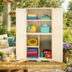 ARMADIO 2 ANTE PANNA 79X43X164 CM CON 5 VANI INTERNI – MOBILE ALTO SALVASPAZIO PER ORGANIZZAZIONE CASA E INGRESSO