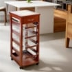 CARRELLO PORTAFRUTTA VESUVIO SALVASPAZIO 1 CASSETTO CILIEGIO 83 X 29 X 36 CM USATO 