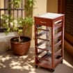 CARRELLO PORTAFRUTTA VESUVIO SALVASPAZIO 1 CASSETTO CILIEGIO 83 X 29 X 36 CM USATO 