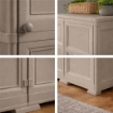 ARMADIO 2 ANTE TAUPE 79X43X164 CM CON 4 SCOMPARTI E VANO PORTASCOPA – MOBILE ALTO ORGANIZZAZIONE CASA PER INGRESSO E LAVANDERIA
