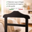 INDOSSATORE APPENDIABITI DA CAMERA IN LEGNO DI FAGGIO NERO 44 X 25 X 98 H